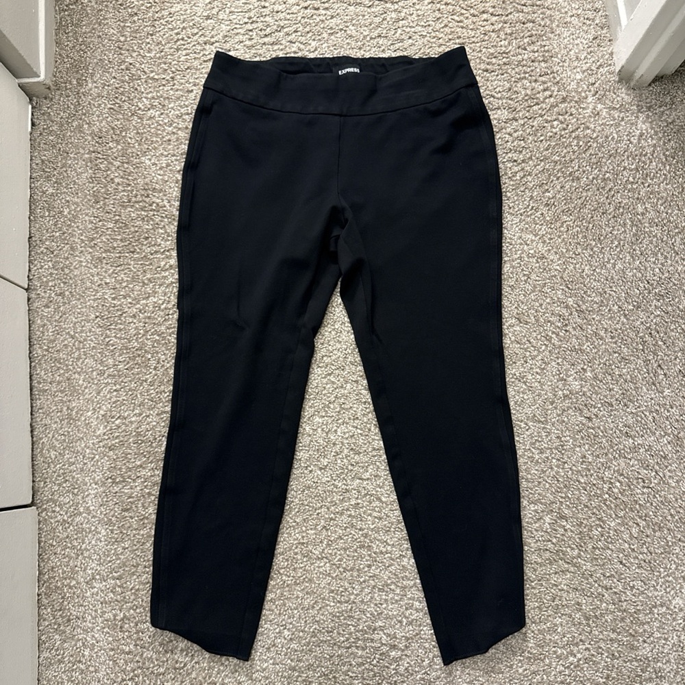 Express Columnist Ankle High Rise black work pants